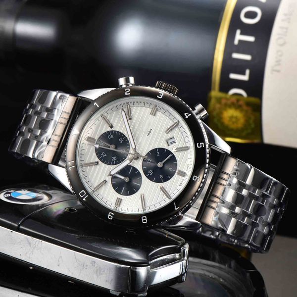 2023 men's luxury quartz watch business leisure six pin running second multifunctional calendar glow steel band watches, Slivery;brown
2023 men's luxury quartz watch business leisure six pin running second multifunctional calendar glow steel band watches, Slivery;brown