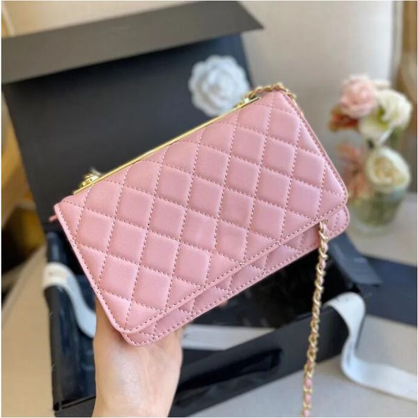lambskin trendy designer bags 19 series wallet on chain matelasse quilted classic flap fashion purse card holder gold hardware phone pocket, Red;black
lambskin trendy designer bags 19 series wallet on chain matelasse quilted classic flap fashion purse card holder gold hardware phone pocket, Red;black