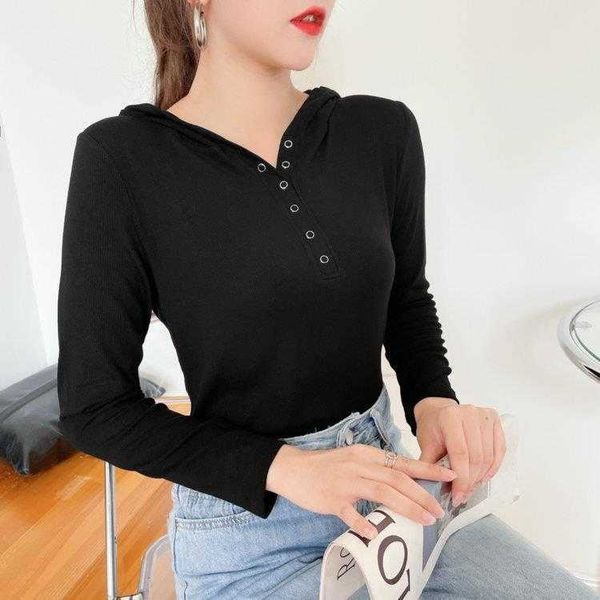lapel cotton long sleeved t shirt womens bottoming outer wear solid color top, White
lapel cotton long sleeved t shirt womens bottoming outer wear solid color top, White