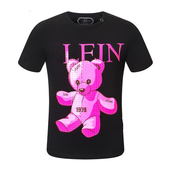plein-plein t shirt pink bear mens metal letters embroidered european fashion streetwear trend round neck pullover, White;black
plein-plein t shirt pink bear mens metal letters embroidered european fashion streetwear trend round neck pullover, White;black