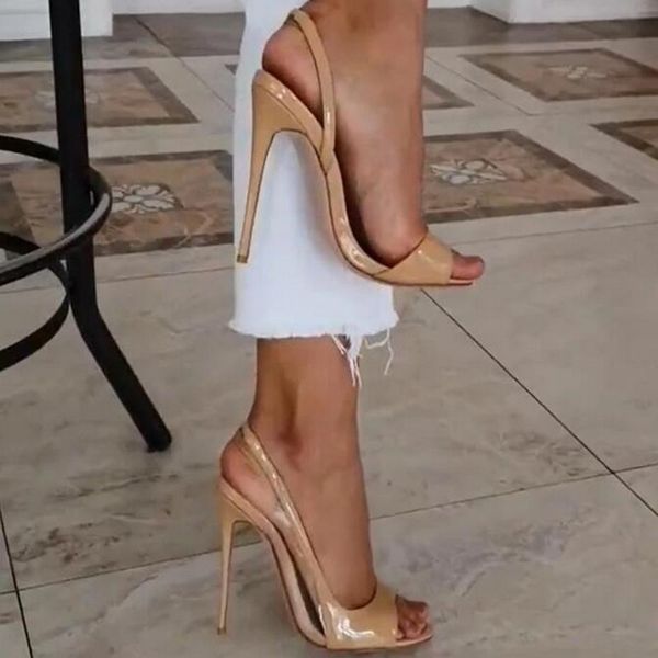 designer red bottom slingback sandals basic nude patent leather thin high heel sandals open toe women dress pumps back sreap stiletto ladies, Black
designer red bottom slingback sandals basic nude patent leather thin high heel sandals open toe women dress pumps back sreap stiletto ladies, Black