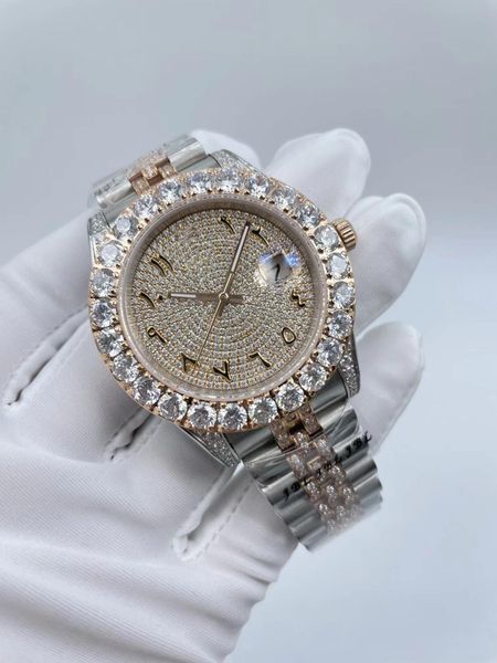 diamond watches roles iced watch 2tone rose gold with silver case automatic 43mm size band face fashion shiny diamonds men azfw, Slivery;golden
diamond watches roles iced watch 2tone rose gold with silver case automatic 43mm size band face fashion shiny diamonds men azfw, Slivery;golden
