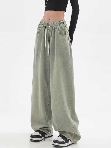 vintage high waist wide leg jeans women autumn high street drawstring straight baggy mopping women's denim pants female trouser, Blue
vintage high waist wide leg jeans women autumn high street drawstring straight baggy mopping women's denim pants female trouser, Blue