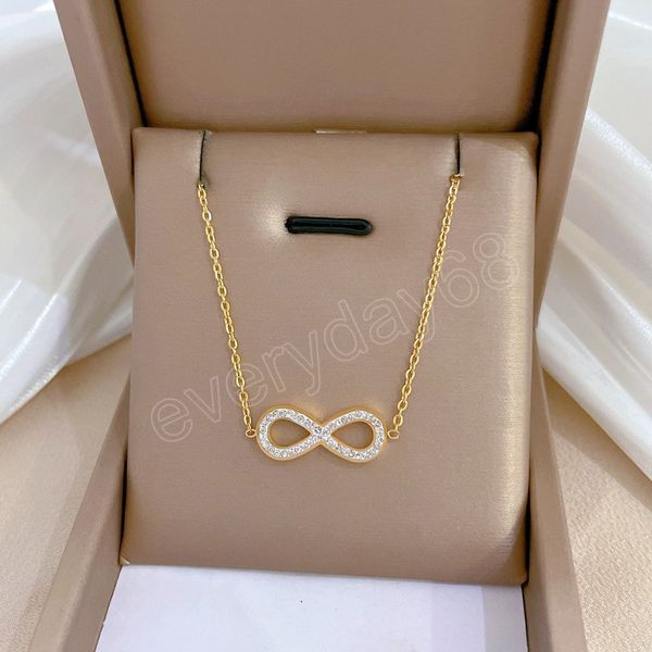 fashion simple stainless steel infinity pendant necklace for women classic lucky zircon love you forever jewelry birthday gift, Silver
fashion simple stainless steel infinity pendant necklace for women classic lucky zircon love you forever jewelry birthday gift, Silver