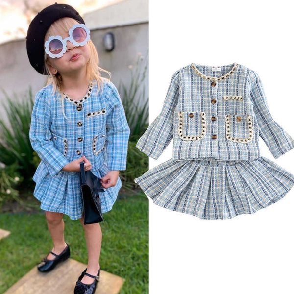 focusnorm 2-7y little girls princess clothes sets 2pcs plaid printed long-sleeve single breasted jacket itha-line skirts p230331, White
focusnorm 2-7y little girls princess clothes sets 2pcs plaid printed long-sleeve single breasted jacket itha-line skirts p230331, White