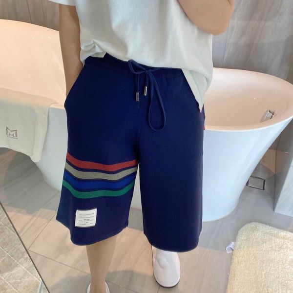 men's and women's shorts in 2023 summer new fashion designer brand thom style color bar four loose ice silk knitted five point pan, White;black
men's and women's shorts in 2023 summer new fashion designer brand thom style color bar four loose ice silk knitted five point pan, White;black