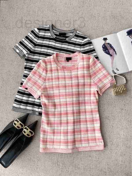 women's t-shirt designer spring/summer 2023 new chic style holiday series stripe letter elastic knitted t-shirt j8e9, White
women's t-shirt designer spring/summer 2023 new chic style holiday series stripe letter elastic knitted t-shirt j8e9, White