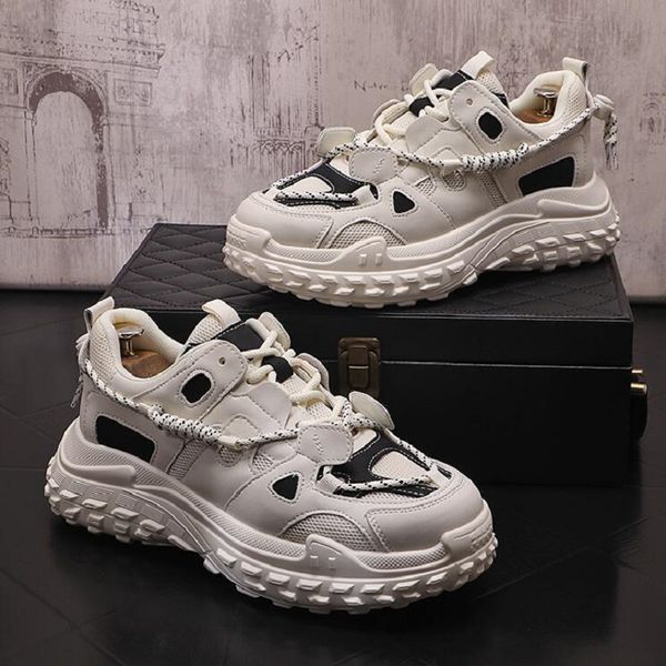 men's trend sports casual shoes youth summer breathable lace-up fashion platform men shoes splicing shoes d2h9, Black
men's trend sports casual shoes youth summer breathable lace-up fashion platform men shoes splicing shoes d2h9, Black