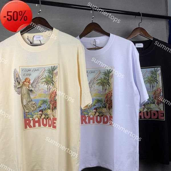 rhude men's t-shirts designer angel with gods help oversized shirts luxury brand fashion shirt for men casual mens short sleeve tees co, Black
rhude men's t-shirts designer angel with gods help oversized shirts luxury brand fashion shirt for men casual mens short sleeve tees co, Black