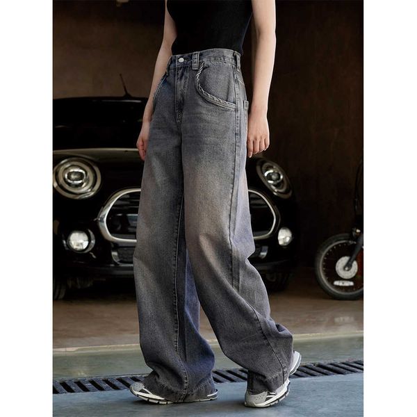 louvre summer new korean personalized street high waist wide leg jeans relaxed slim casual women, Blue
louvre summer new korean personalized street high waist wide leg jeans relaxed slim casual women, Blue