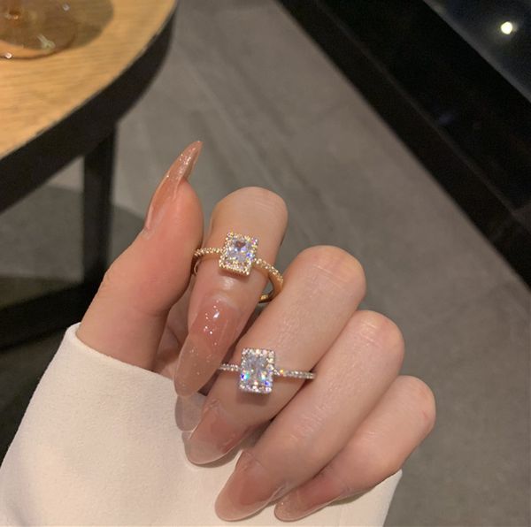 cute square finger ring aaaaa zircon 925 sterling silver engagement wedding band rings for women bridal birthday party jewelry, Slivery;golden
cute square finger ring aaaaa zircon 925 sterling silver engagement wedding band rings for women bridal birthday party jewelry, Slivery;golden