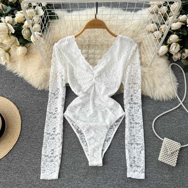 nxy lace playsuits women v neck long sleeve slim short rompers fashion perspective backless party bodysuits 230328, Black;white
nxy lace playsuits women v neck long sleeve slim short rompers fashion perspective backless party bodysuits 230328, Black;white