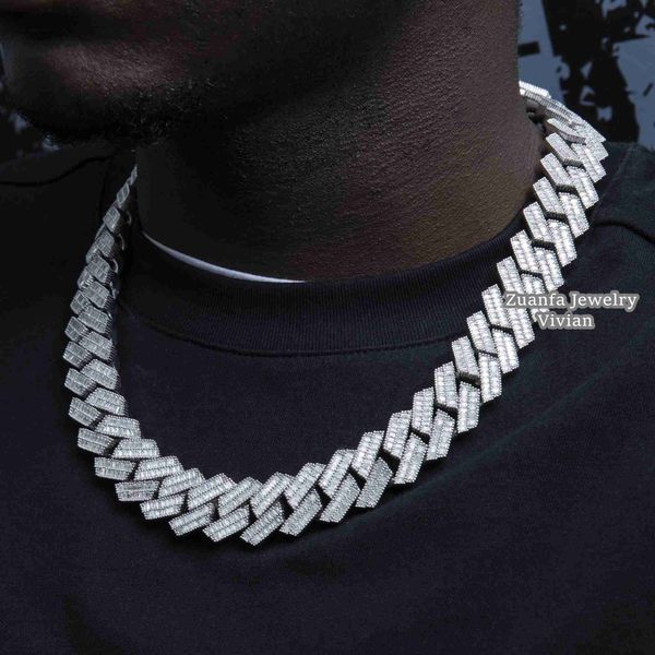 two rows baguette diamond sterling silver 925 vvs moissanite cuban link chain miami fashion mens necklaces
two rows baguette diamond sterling silver 925 vvs moissanite cuban link chain miami fashion mens necklaces