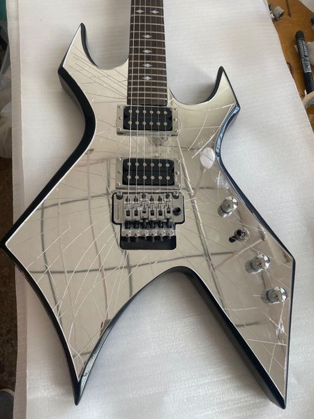 b rich warlock revenge cracked mirror electric guitar paul stanley floyd rose tremolo & locking nut, whammy bar, 24 frets, diamond inlay, bl
b rich warlock revenge cracked mirror electric guitar paul stanley floyd rose tremolo & locking nut, whammy bar, 24 frets, diamond inlay, bl
