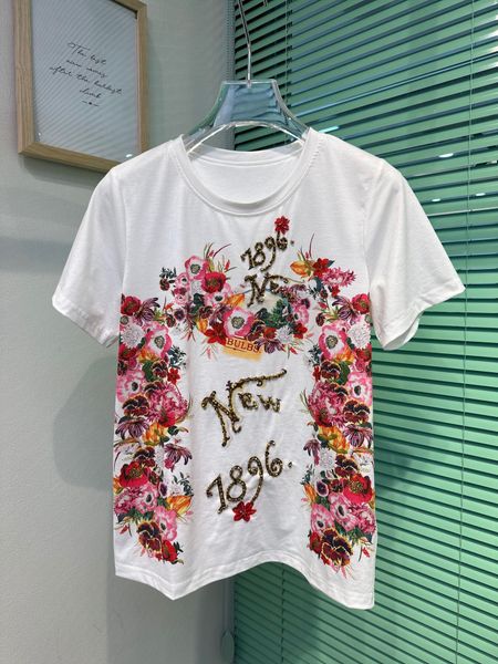 women's beaded t-shirt casual fashion short sleeve round neck loose fit t-shirt 2023 spring/summer new s l xl xxl various colors avai, White
women's beaded t-shirt casual fashion short sleeve round neck loose fit t-shirt 2023 spring/summer new s l xl xxl various colors avai, White