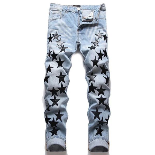 2023 mens jeans designer jeans men's high street purple jeans for mens embroidery pants womens ripped patch hole denim straight809, Blue
2023 mens jeans designer jeans men's high street purple jeans for mens embroidery pants womens ripped patch hole denim straight809, Blue