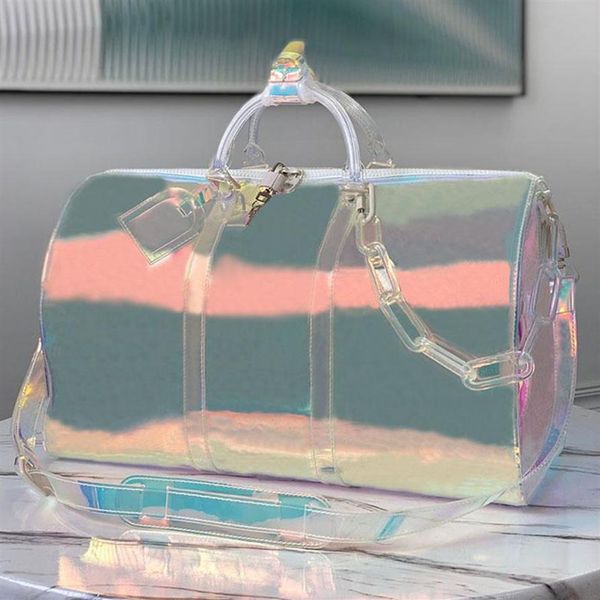 classic 50cm laser flash pvc duffel bags handbags transparent brilliant colour luggage crossbody shoulder bag designer men women t308c
classic 50cm laser flash pvc duffel bags handbags transparent brilliant colour luggage crossbody shoulder bag designer men women t308c