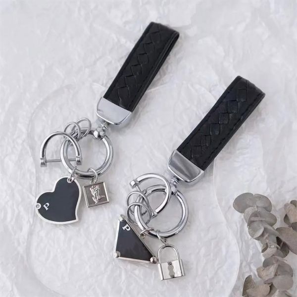 keychain p brand inverted triangle designer mens luxury handmade leather car keyring womens heart shape buckle keychains give away original, Silver
keychain p brand inverted triangle designer mens luxury handmade leather car keyring womens heart shape buckle keychains give away original, Silver
