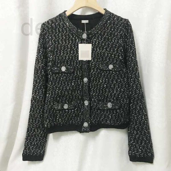 women's jackets designer autumn and winter chic black sequin bead embroidery round neck single breasted wool cardigan sweater coat 1r87, Black;brown
women's jackets designer autumn and winter chic black sequin bead embroidery round neck single breasted wool cardigan sweater coat 1r87, Black;brown