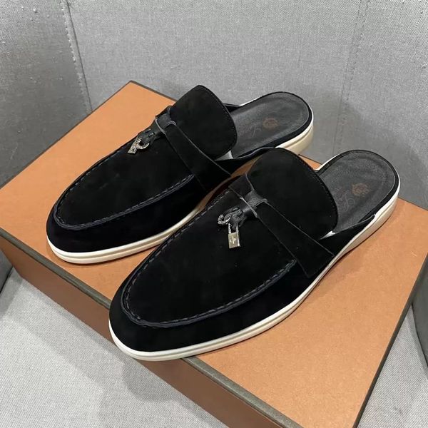 designer men shoes luxury loros piana charms walk slipper women casual loafers platform slippers classic suede walking flats mules with buck, Black
designer men shoes luxury loros piana charms walk slipper women casual loafers platform slippers classic suede walking flats mules with buck, Black
