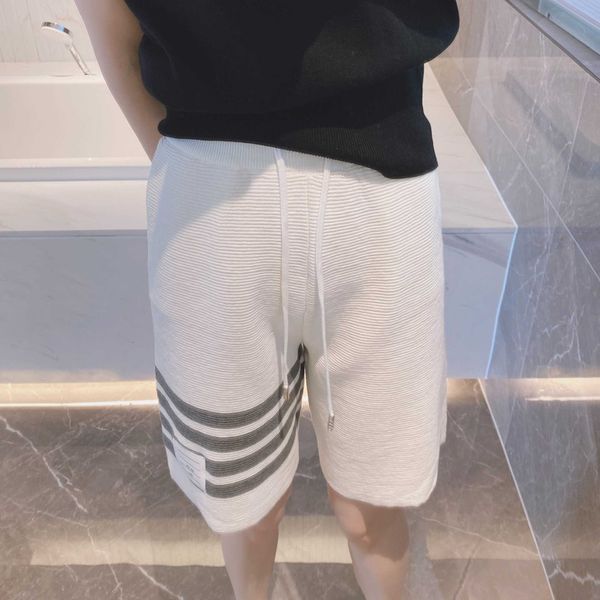 men's and women's shorts in 2023 summer new fashion designer brand thom knitted fine wool thread casual sports pants split mid str, White;black
men's and women's shorts in 2023 summer new fashion designer brand thom knitted fine wool thread casual sports pants split mid str, White;black
