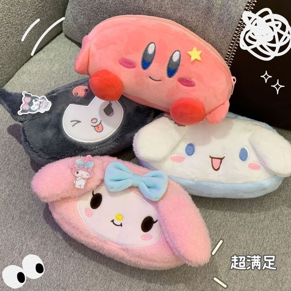 4 styles fashion girls fuzzy pencil bag girl kirby cinnamoroll make up bag princess accessories bags big capacity, Black
4 styles fashion girls fuzzy pencil bag girl kirby cinnamoroll make up bag princess accessories bags big capacity, Black