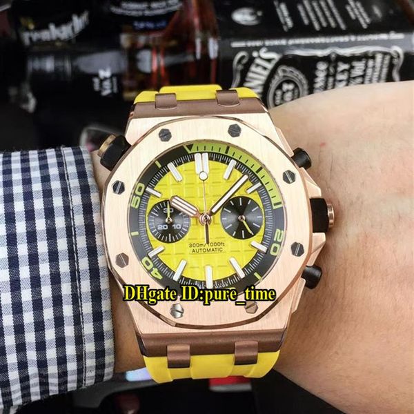 new royal diver 26703st 26703 miyota quartz chronograph yellow dial mens watch satch rose gold case rubber strap gents sport w2496, Slivery;brown
new royal diver 26703st 26703 miyota quartz chronograph yellow dial mens watch satch rose gold case rubber strap gents sport w2496, Slivery;brown