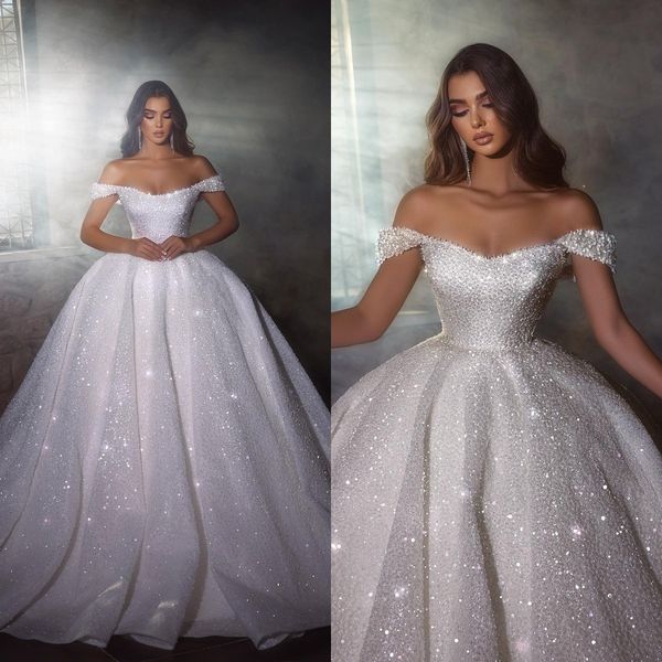 off shoulder luxury ball gown wedding dresses for bride ruched bling princess queen wedding dress bridal gowns, White
off shoulder luxury ball gown wedding dresses for bride ruched bling princess queen wedding dress bridal gowns, White