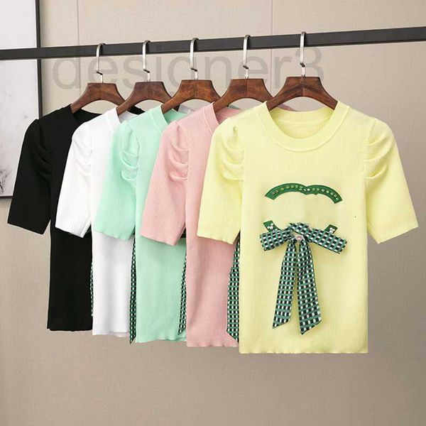 women's t-shirt designer summer heavy duty diamond studded bead letter loose short sleeve knitted ice silk crew neck a5jz, White
women's t-shirt designer summer heavy duty diamond studded bead letter loose short sleeve knitted ice silk crew neck a5jz, White