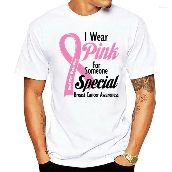men's t shirts t-shirt casual men i wear pink for someone special real breast cancer awareness shirt, White;black
men's t shirts t-shirt casual men i wear pink for someone special real breast cancer awareness shirt, White;black
