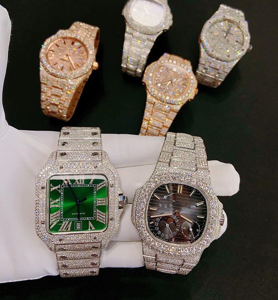 luxury mens watch for men movement watches designer watches moissanite vvs diamond man watch montre luxe iced out automatic watch women orol, Slivery;brown
luxury mens watch for men movement watches designer watches moissanite vvs diamond man watch montre luxe iced out automatic watch women orol, Slivery;brown