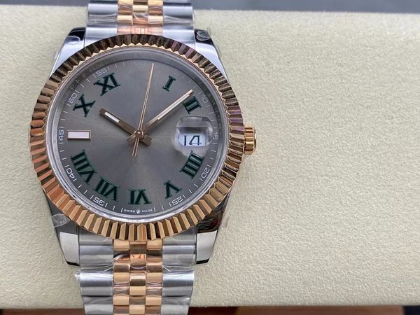 with original box fashion luxury men's watch 41mm datejust automatic mechanical movement men's watches gray dial stainless steel s, Slivery;brown
with original box fashion luxury men's watch 41mm datejust automatic mechanical movement men's watches gray dial stainless steel s, Slivery;brown