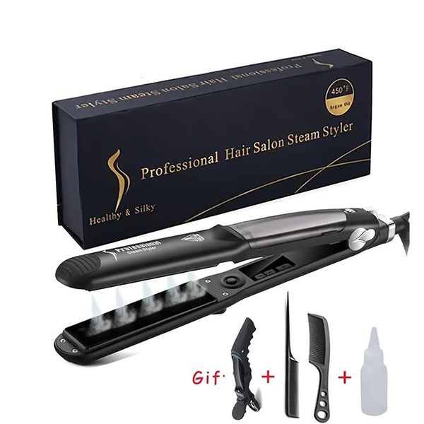 Hair Straighteners Straightener Professional 6 Gear Temperature Curler Steam Flat Iron Straightening Tourmae Ceramic Styg 231101, Black
Hair Straighteners Straightener Professional 6 Gear Temperature Curler Steam Flat Iron Straightening Tourmae Ceramic Styg 231101, Black