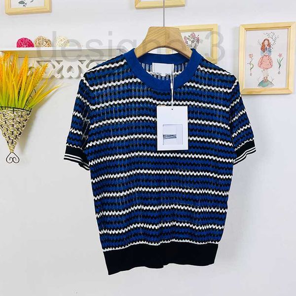 women's t-shirt designer chic blue stripe t-shirt short sleeve women's summer new color contrast thin vest commuter ng9y, White
women's t-shirt designer chic blue stripe t-shirt short sleeve women's summer new color contrast thin vest commuter ng9y, White
