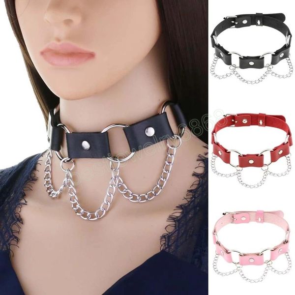 elegant fashion pu leather choker collars necklace for women men silver tassel chain pendant necklace jewelry, Golden;silver
elegant fashion pu leather choker collars necklace for women men silver tassel chain pendant necklace jewelry, Golden;silver
