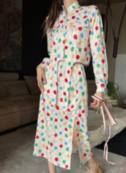 women's runway dresses suit half skirt colored dot pattern super beautiful fashion age reducing suit 401, Black
women's runway dresses suit half skirt colored dot pattern super beautiful fashion age reducing suit 401, Black