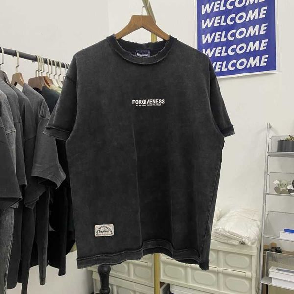 fgss fashionable letter print reversed thread ragged short sleeve t-shirt made old men's and women's versatile casual round neck, Black;brown
fgss fashionable letter print reversed thread ragged short sleeve t-shirt made old men's and women's versatile casual round neck, Black;brown