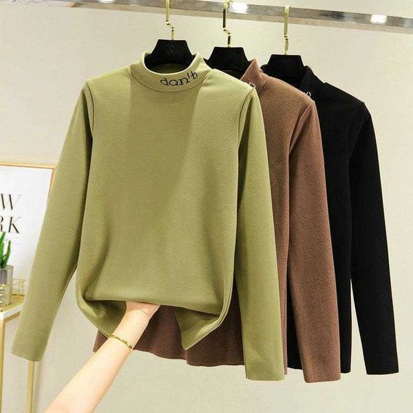 womens autumn and shirts winter half high collar bottoming shirt all matching, White
womens autumn and shirts winter half high collar bottoming shirt all matching, White