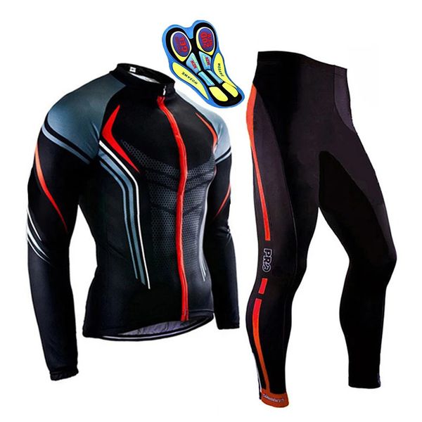 Image of Cycling Jersey Sets long sleeve cycling jersey set mens bicicleta clothes suit summer 231102
