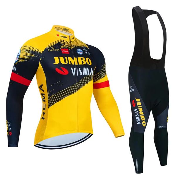 Image of Cycling Jersey Sets Pro Team Set Long Sleeve Mountain Bike Clothes Wear Maillot Ropa Ciclismo Racing Bicycle Clothing 231102