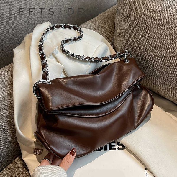 shoulder bags vintage leather crossbody for women tend simple side solid chain handbags and purses 230322
shoulder bags vintage leather crossbody for women tend simple side solid chain handbags and purses 230322