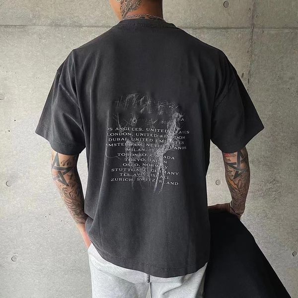 23ss classic woman men's t-shirts hip-hop artist vintage washed letter printed tee casual summer short sleeve fashion breathable high s, White;black
23ss classic woman men's t-shirts hip-hop artist vintage washed letter printed tee casual summer short sleeve fashion breathable high s, White;black