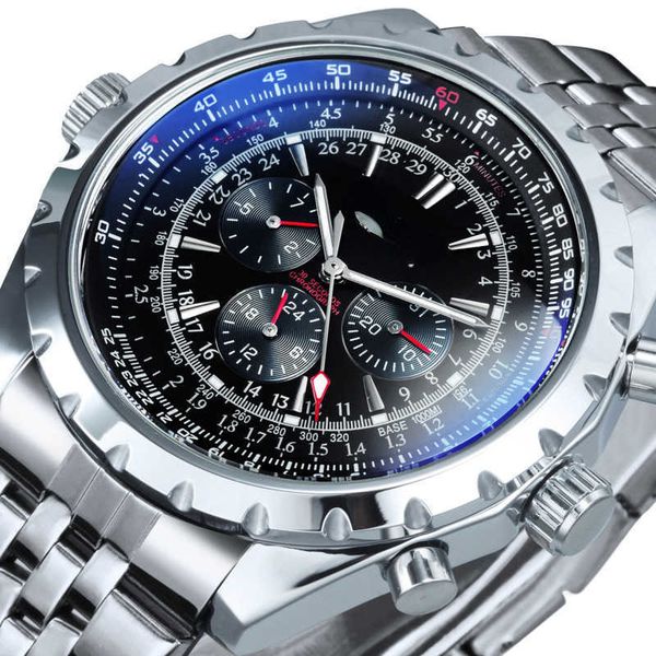 military mens watches brand luxury automatic sport for men mechanical wristwatches chronograph steel strap new, Slivery;black
military mens watches brand luxury automatic sport for men mechanical wristwatches chronograph steel strap new, Slivery;black