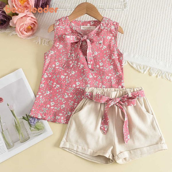 bear leader children clothes girls set cute bow-knot sleeveless print pattern fashion short pant with belt suit for kid girl p230331, White
bear leader children clothes girls set cute bow-knot sleeveless print pattern fashion short pant with belt suit for kid girl p230331, White