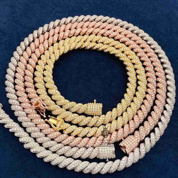 selling twist iced out vvs moissanite diamond 925 necklace 8mm sterling silver rope chain
selling twist iced out vvs moissanite diamond 925 necklace 8mm sterling silver rope chain