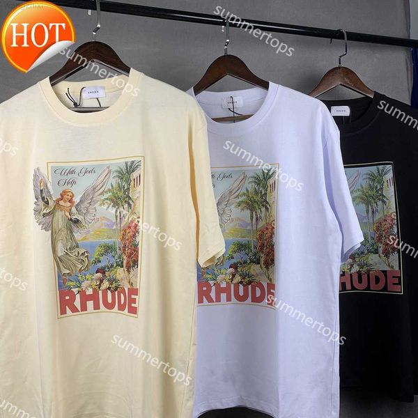 rhude men's t-shirts designer angel with gods help oversized shirts luxury brand fashion shirt for men casual mens short sleeve tees co, Black
rhude men's t-shirts designer angel with gods help oversized shirts luxury brand fashion shirt for men casual mens short sleeve tees co, Black