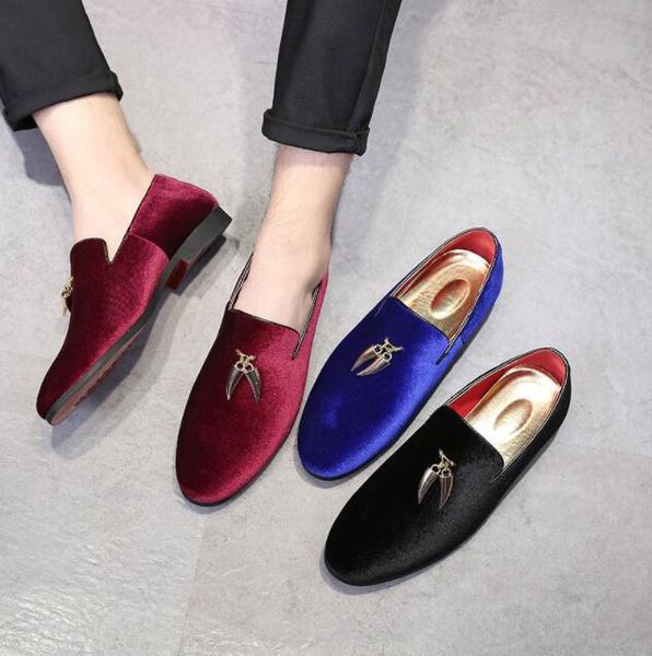 fashion party and wedding handmade men loafers men velvet shoes leaves and gold buckle men dress shoe men's flats size 38-48, Black
fashion party and wedding handmade men loafers men velvet shoes leaves and gold buckle men dress shoe men's flats size 38-48, Black