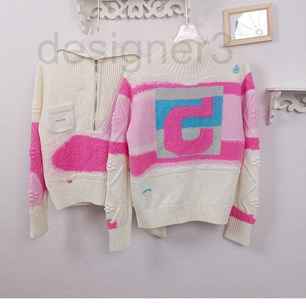 women's knits & tees designer 2023 new chic soft waxy sweater autumn and winter letter pink gradient long sleeve half high neck t-shirt, White
women's knits & tees designer 2023 new chic soft waxy sweater autumn and winter letter pink gradient long sleeve half high neck t-shirt, White