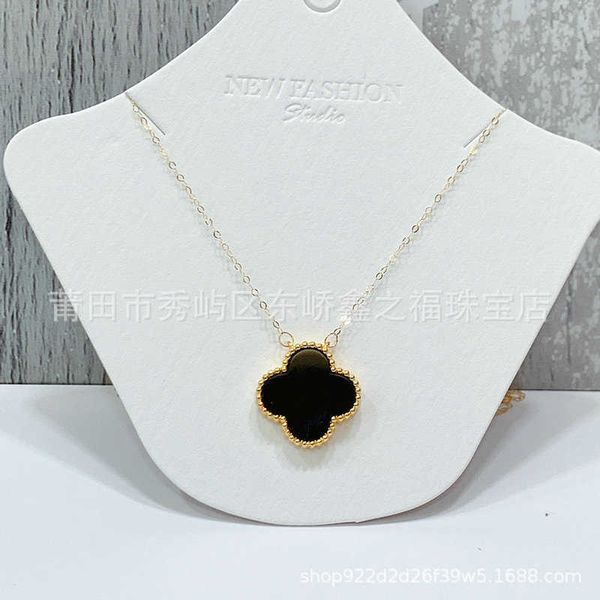 18k gold fourleaf grass necklace women's fritillary agate sweet simple girl heart pendant versatile clavicle chain, Silver
18k gold fourleaf grass necklace women's fritillary agate sweet simple girl heart pendant versatile clavicle chain, Silver