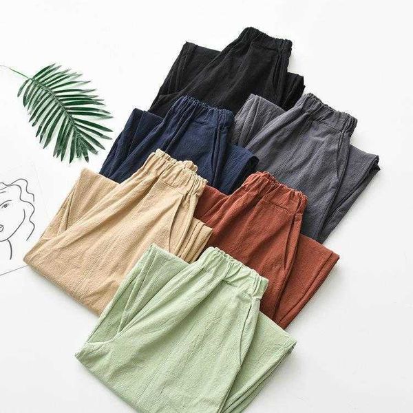 cotton and linen womens summer capri thin high waist casual pants loose drooping, Black;white
cotton and linen womens summer capri thin high waist casual pants loose drooping, Black;white